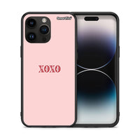 Thumbnail for Θήκη iPhone 14 Pro Max XOXO Love από τη Smartfits με σχέδιο στο πίσω μέρος και μαύρο περίβλημα | iPhone 14 Pro Max XOXO Love case with colorful back and black bezels