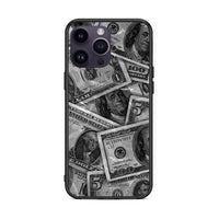 Thumbnail for iPhone 15 Pro Money Dollars θήκη από τη Smartfits με σχέδιο στο πίσω μέρος και μαύρο περίβλημα | Smartphone case with colorful back and black bezels by Smartfits