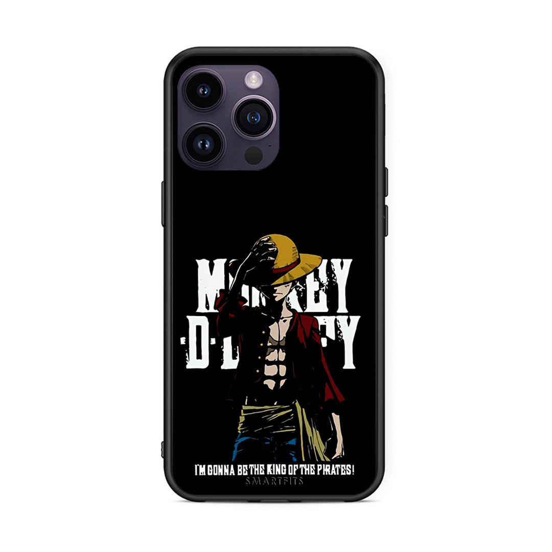 iPhone 15 Pro Pirate King θήκη από τη Smartfits με σχέδιο στο πίσω μέρος και μαύρο περίβλημα | Smartphone case with colorful back and black bezels by Smartfits