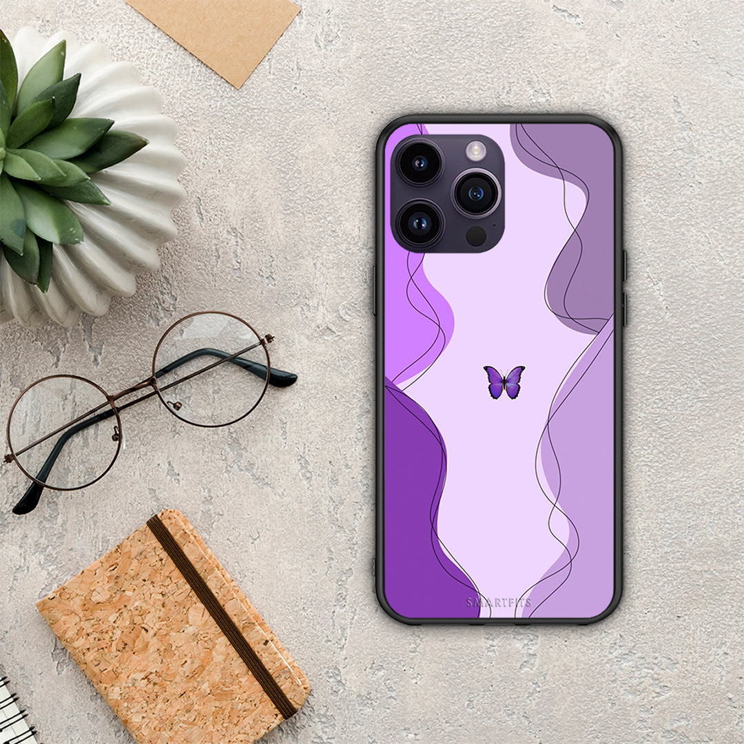 Purple Mariposa - iPhone 14 Pro θήκη