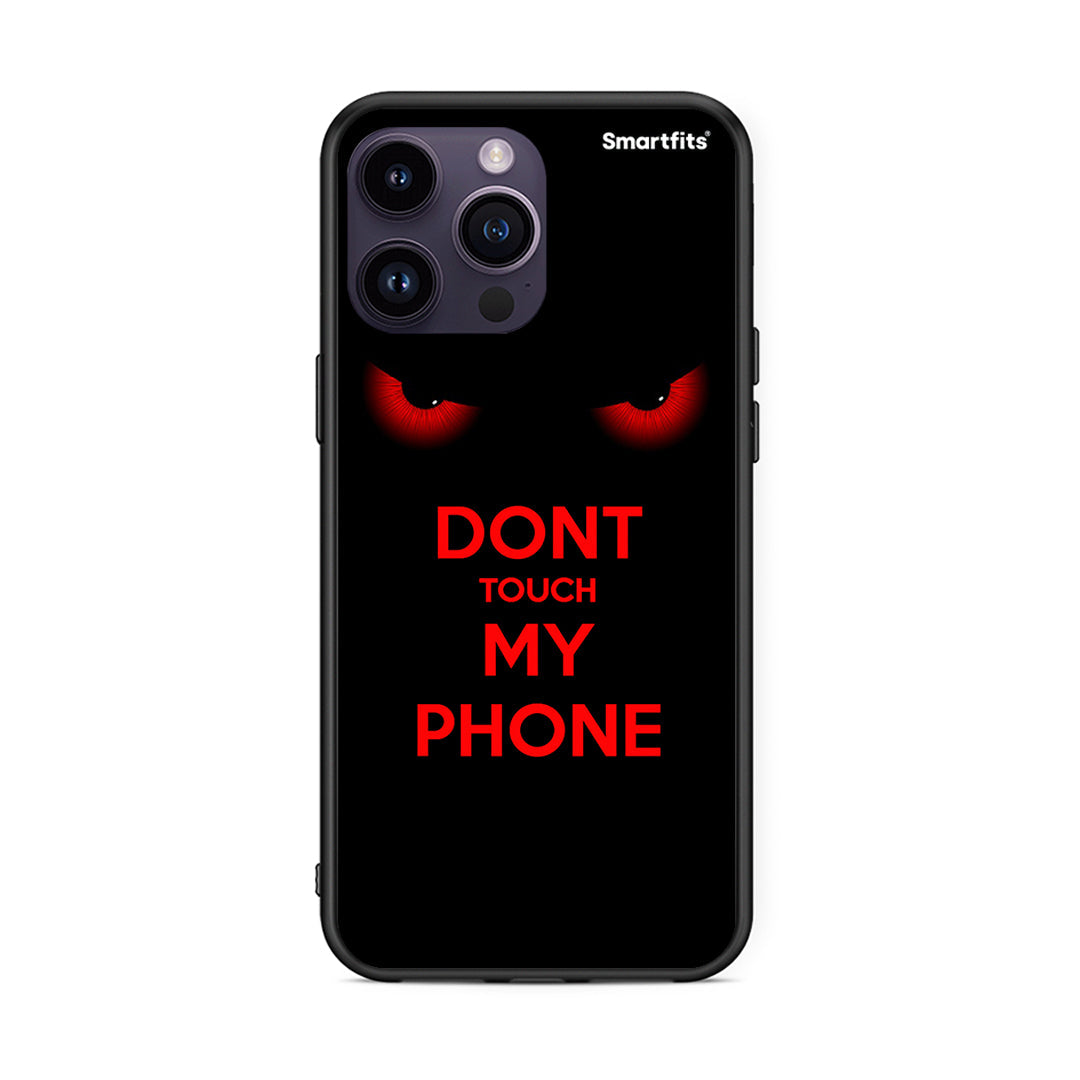 iPhone 15 Pro Touch My Phone Θήκη από τη Smartfits με σχέδιο στο πίσω μέρος και μαύρο περίβλημα | Smartphone case with colorful back and black bezels by Smartfits