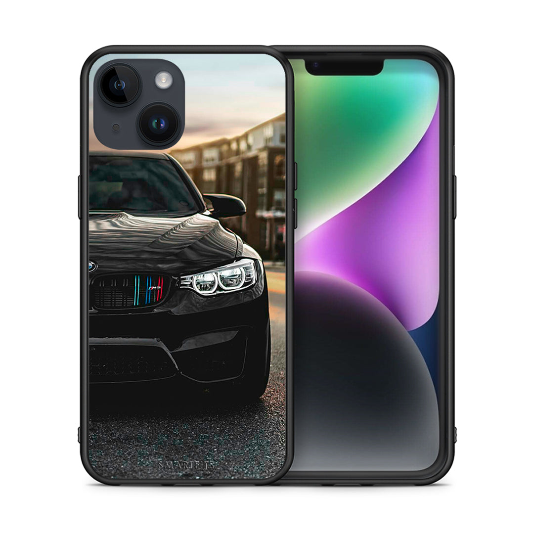 Θήκη iPhone 15 M3 Racing από τη Smartfits με σχέδιο στο πίσω μέρος και μαύρο περίβλημα | iPhone 15 M3 Racing case with colorful back and black bezels