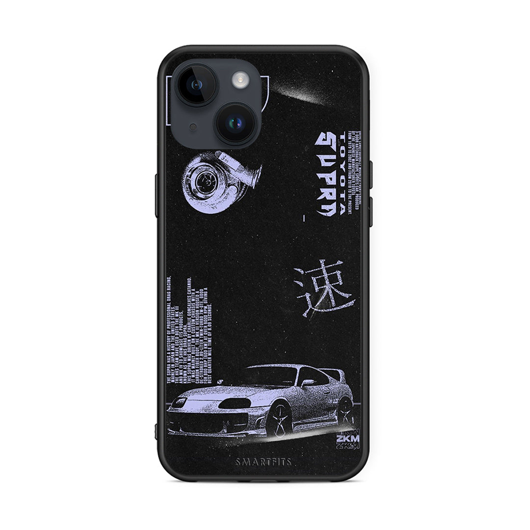 iPhone 15 Tokyo Drift Θήκη Αγίου Βαλεντίνου από τη Smartfits με σχέδιο στο πίσω μέρος και μαύρο περίβλημα | Smartphone case with colorful back and black bezels by Smartfits