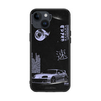 Thumbnail for iPhone 15 Tokyo Drift Θήκη Αγίου Βαλεντίνου από τη Smartfits με σχέδιο στο πίσω μέρος και μαύρο περίβλημα | Smartphone case with colorful back and black bezels by Smartfits