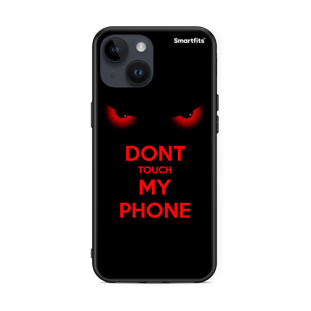 iPhone 15 Touch My Phone Θήκη από τη Smartfits με σχέδιο στο πίσω μέρος και μαύρο περίβλημα | Smartphone case with colorful back and black bezels by Smartfits