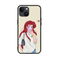 Thumbnail for iPhone 15 Walking Mermaid Θήκη από τη Smartfits με σχέδιο στο πίσω μέρος και μαύρο περίβλημα | Smartphone case with colorful back and black bezels by Smartfits