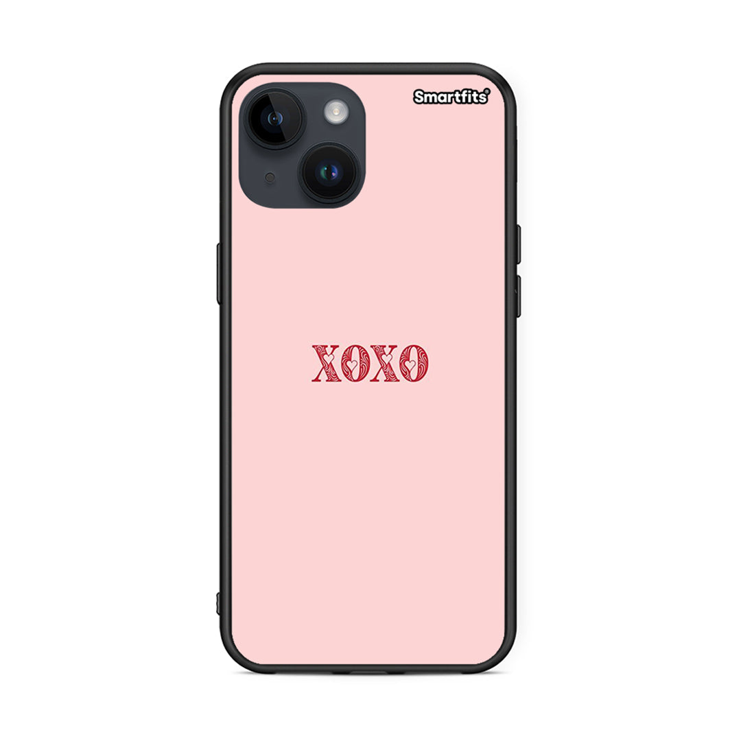 iPhone 15 XOXO Love θήκη από τη Smartfits με σχέδιο στο πίσω μέρος και μαύρο περίβλημα | Smartphone case with colorful back and black bezels by Smartfits