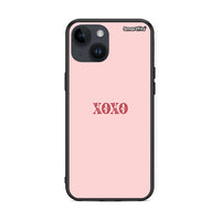 Thumbnail for iPhone 15 XOXO Love θήκη από τη Smartfits με σχέδιο στο πίσω μέρος και μαύρο περίβλημα | Smartphone case with colorful back and black bezels by Smartfits
