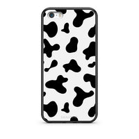 Thumbnail for iPhone 5/5s/SE Cow Print θήκη από τη Smartfits με σχέδιο στο πίσω μέρος και μαύρο περίβλημα | Smartphone case with colorful back and black bezels by Smartfits