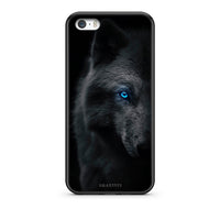 Thumbnail for iPhone 5/5s/SE Dark Wolf θήκη από τη Smartfits με σχέδιο στο πίσω μέρος και μαύρο περίβλημα | Smartphone case with colorful back and black bezels by Smartfits