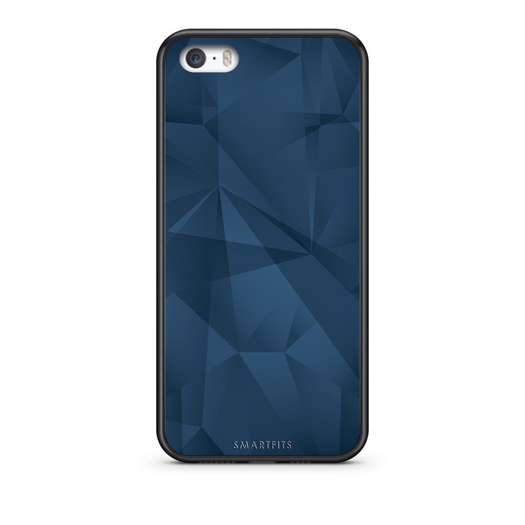 39 - iPhone 5/5s/SE Blue Abstract Geometric case, cover, bumper