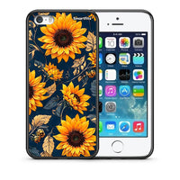 Thumbnail for Θήκη iPhone 5 / 5s / SE Autumn Sunflowers από τη Smartfits με σχέδιο στο πίσω μέρος και μαύρο περίβλημα | iPhone 5 / 5s / SE Autumn Sunflowers case with colorful back and black bezels