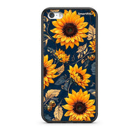 Thumbnail for iPhone 5 / 5s / SE Autumn Sunflowers Θήκη από τη Smartfits με σχέδιο στο πίσω μέρος και μαύρο περίβλημα | Smartphone case with colorful back and black bezels by Smartfits