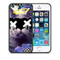 Thumbnail for Θήκη iPhone 5/5s/SE Cat Collage από τη Smartfits με σχέδιο στο πίσω μέρος και μαύρο περίβλημα | iPhone 5/5s/SE Cat Collage case with colorful back and black bezels