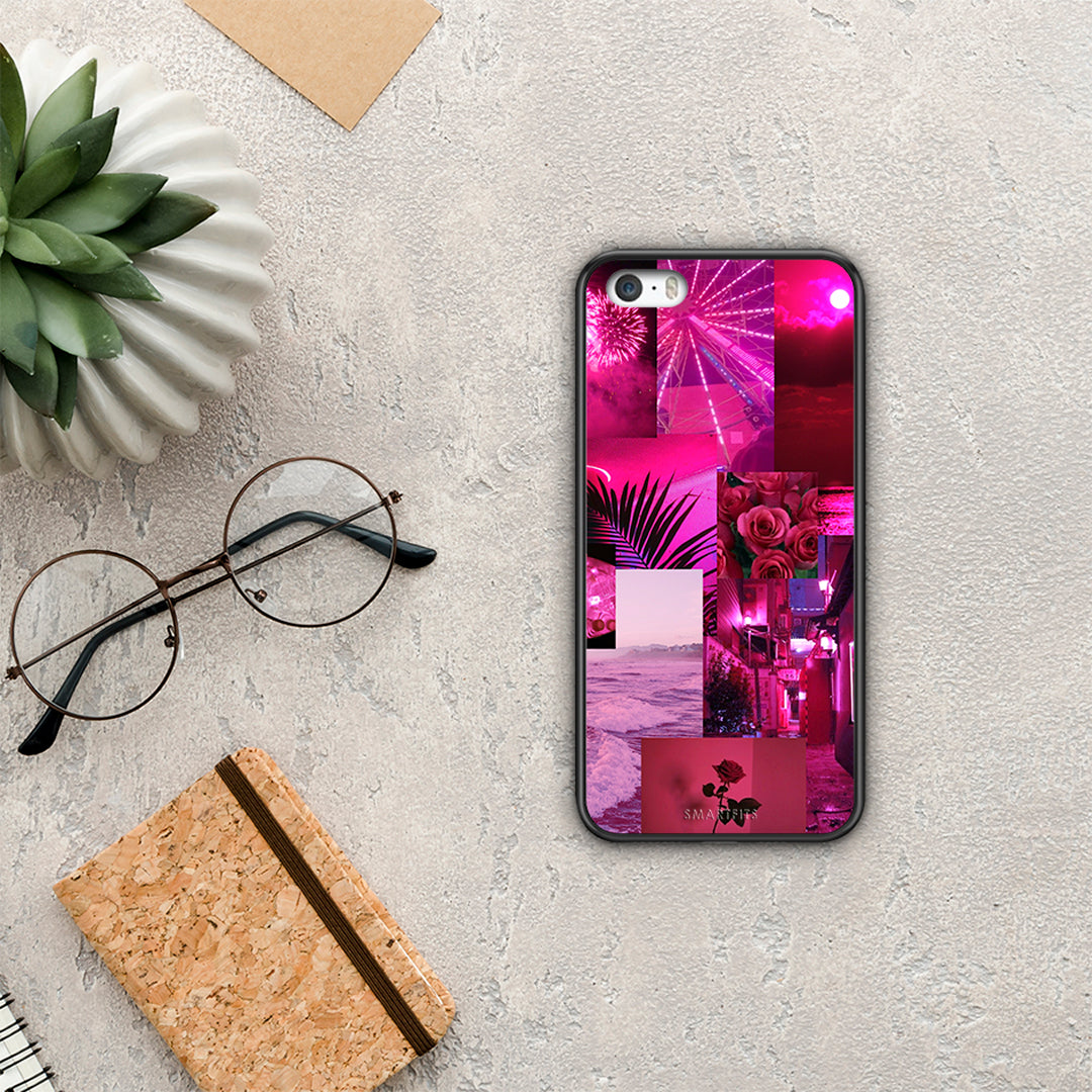 Collage Red Roses - iPhone 5 / 5s / SE θήκη