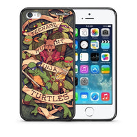 Thumbnail for Θήκη iPhone 5/5s/SE Ninja Turtles από τη Smartfits με σχέδιο στο πίσω μέρος και μαύρο περίβλημα | iPhone 5/5s/SE Ninja Turtles case with colorful back and black bezels