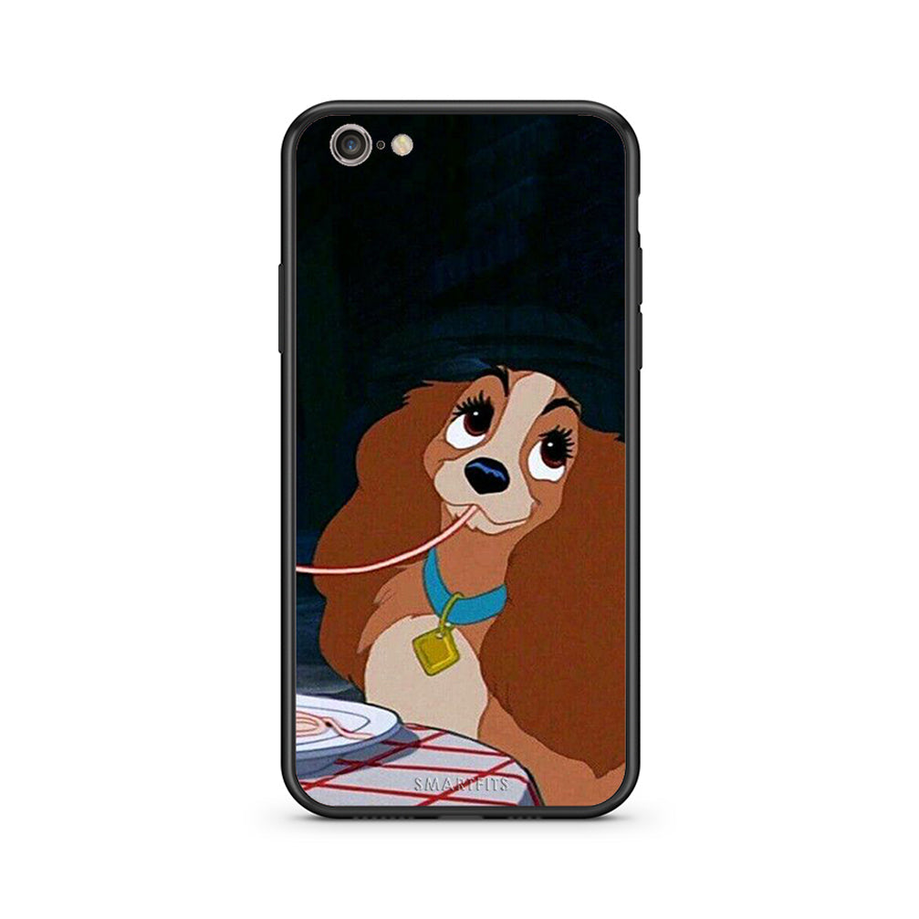iphone 6 6s Lady And Tramp 2 Θήκη Αγίου Βαλεντίνου από τη Smartfits με σχέδιο στο πίσω μέρος και μαύρο περίβλημα | Smartphone case with colorful back and black bezels by Smartfits