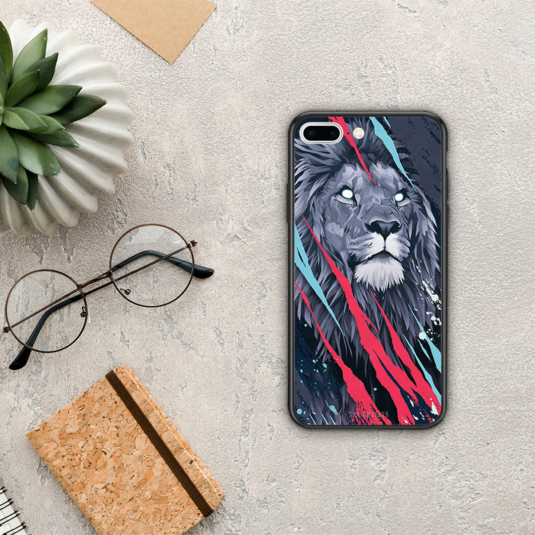 PopArt Lion Designer - iPhone 7 Plus / 8 Plus θήκη