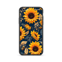 Thumbnail for iPhone 7 / 8 Autumn Sunflowers Θήκη από τη Smartfits με σχέδιο στο πίσω μέρος και μαύρο περίβλημα | Smartphone case with colorful back and black bezels by Smartfits