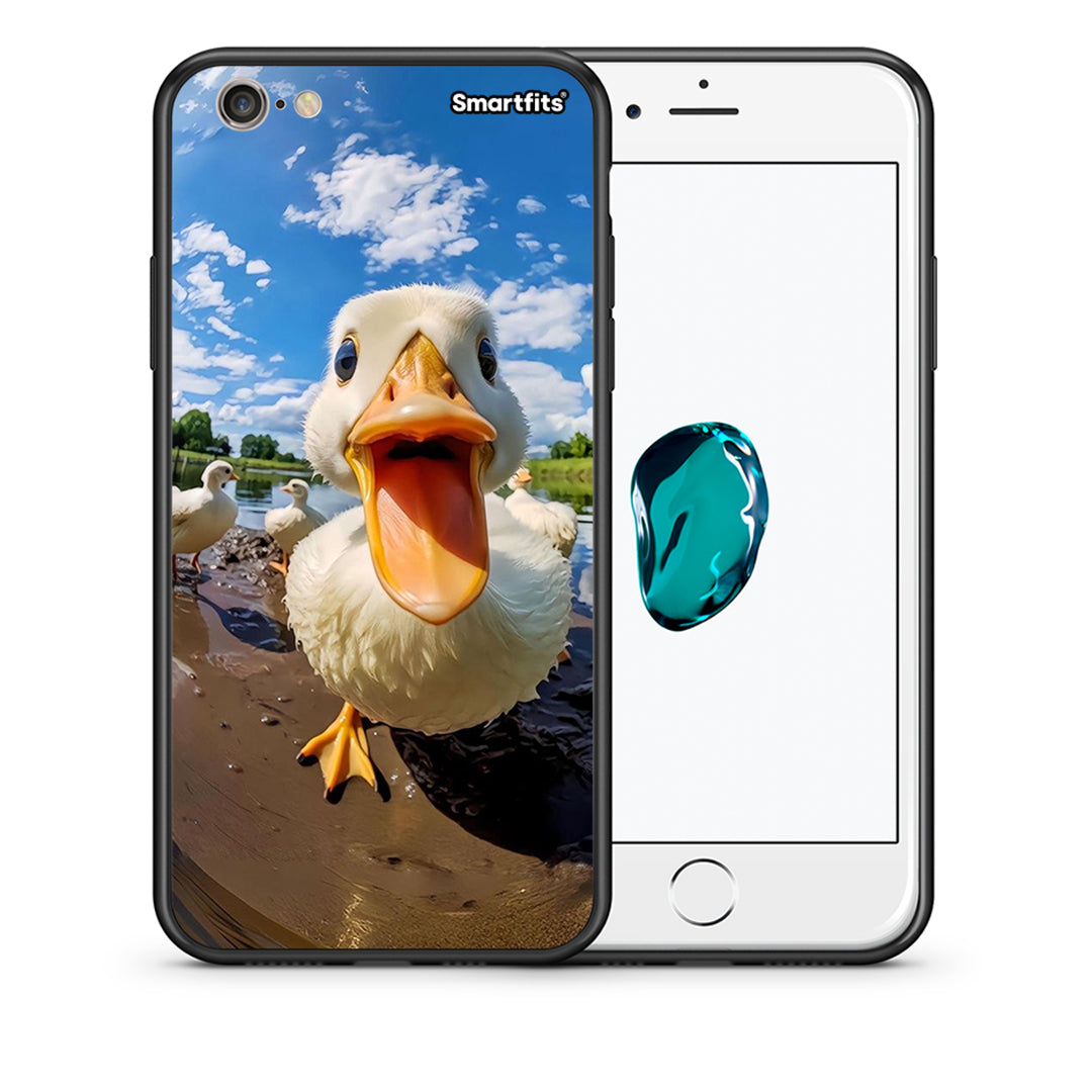 Θήκη iPhone 7/8/SE 2020 Duck Face από τη Smartfits με σχέδιο στο πίσω μέρος και μαύρο περίβλημα | iPhone 7/8/SE 2020 Duck Face case with colorful back and black bezels