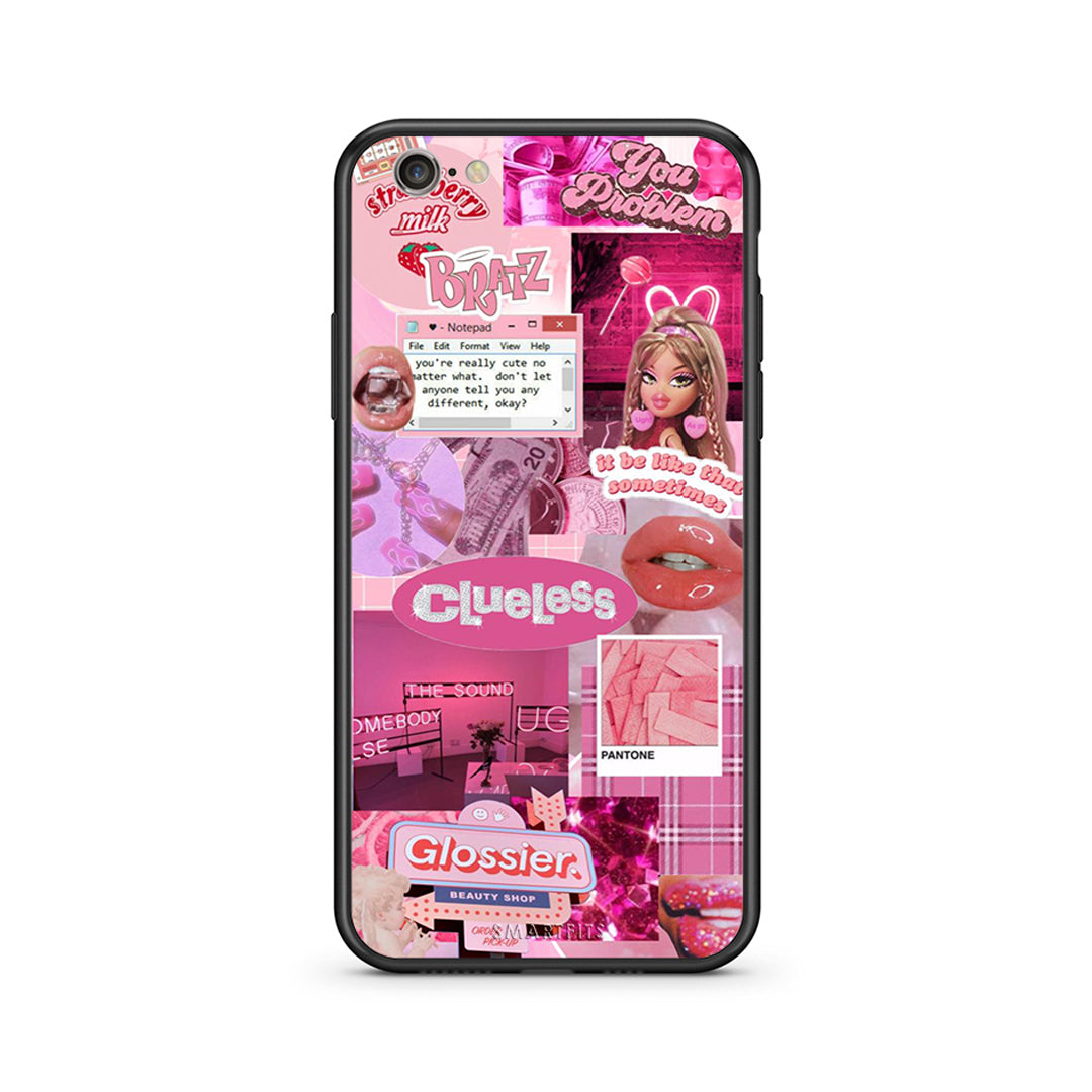 iphone 6 6s Pink Love Θήκη Αγίου Βαλεντίνου από τη Smartfits με σχέδιο στο πίσω μέρος και μαύρο περίβλημα | Smartphone case with colorful back and black bezels by Smartfits
