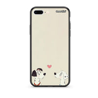 Thumbnail for iPhone 7 Plus/8 Plus Dalmatians Love θήκη από τη Smartfits με σχέδιο στο πίσω μέρος και μαύρο περίβλημα | Smartphone case with colorful back and black bezels by Smartfits