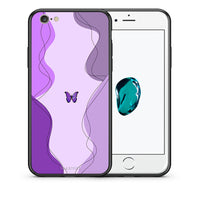 Thumbnail for Θήκη Αγίου Βαλεντίνου iPhone 7 / 8 / SE 2020 Purple Mariposa από τη Smartfits με σχέδιο στο πίσω μέρος και μαύρο περίβλημα | iPhone 7 / 8 / SE 2020 Purple Mariposa case with colorful back and black bezels