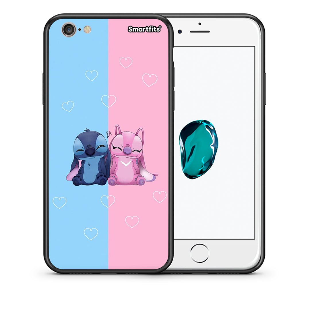 Θήκη iPhone 7/8/SE 2020 Stitch And Angel από τη Smartfits με σχέδιο στο πίσω μέρος και μαύρο περίβλημα | iPhone 7/8/SE 2020 Stitch And Angel case with colorful back and black bezels