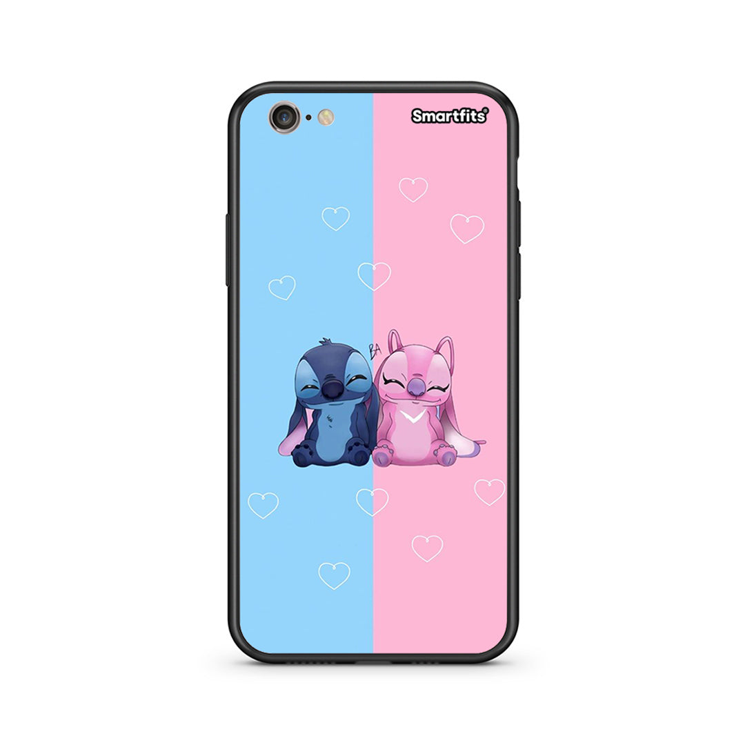 iPhone 7/8 Stitch And Angel θήκη από τη Smartfits με σχέδιο στο πίσω μέρος και μαύρο περίβλημα | Smartphone case with colorful back and black bezels by Smartfits