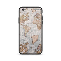 Thumbnail for iPhone 7 / 8 World Map Θήκη από τη Smartfits με σχέδιο στο πίσω μέρος και μαύρο περίβλημα | Smartphone case with colorful back and black bezels by Smartfits