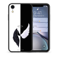 Thumbnail for Θήκη iPhone XR Angels Demons από τη Smartfits με σχέδιο στο πίσω μέρος και μαύρο περίβλημα | iPhone XR Angels Demons case with colorful back and black bezels
