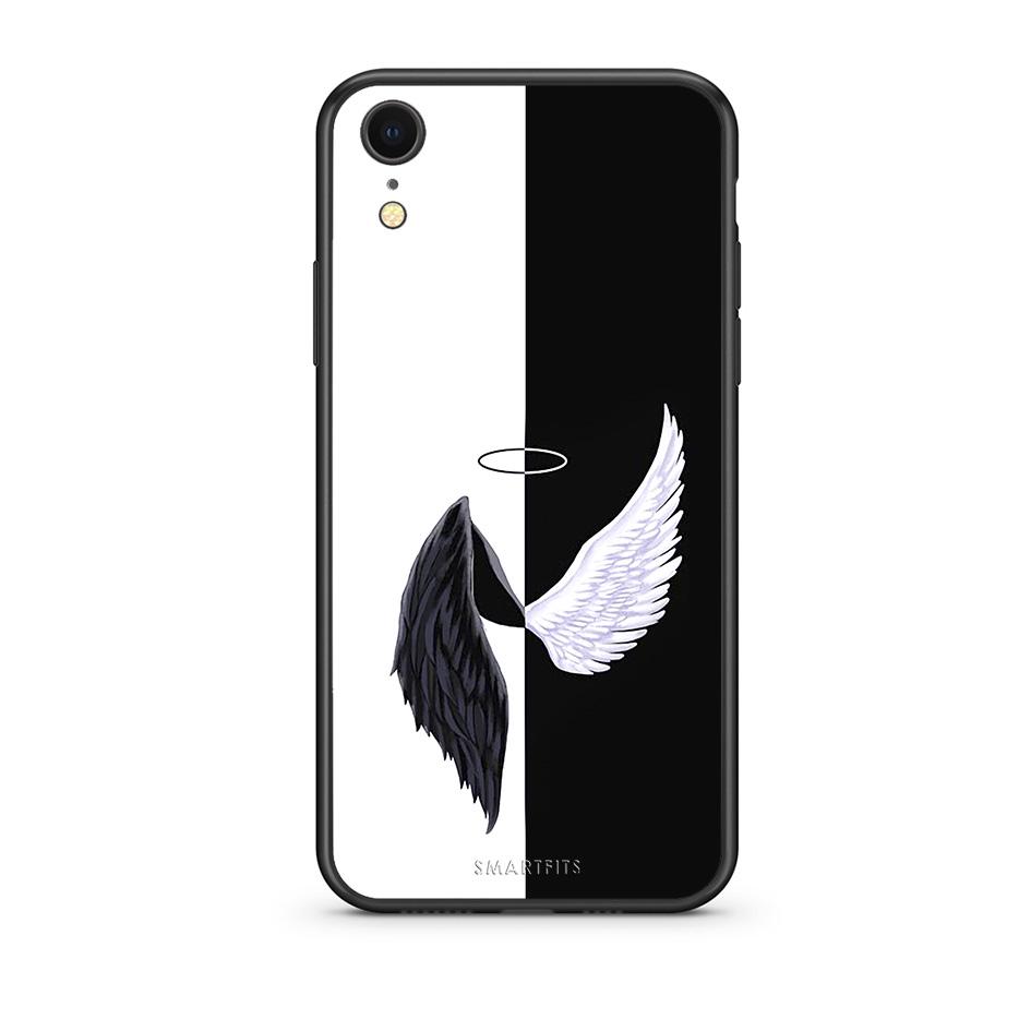 iphone xr Angels Demons θήκη από τη Smartfits με σχέδιο στο πίσω μέρος και μαύρο περίβλημα | Smartphone case with colorful back and black bezels by Smartfits