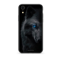 Thumbnail for iphone xr Dark Wolf θήκη από τη Smartfits με σχέδιο στο πίσω μέρος και μαύρο περίβλημα | Smartphone case with colorful back and black bezels by Smartfits