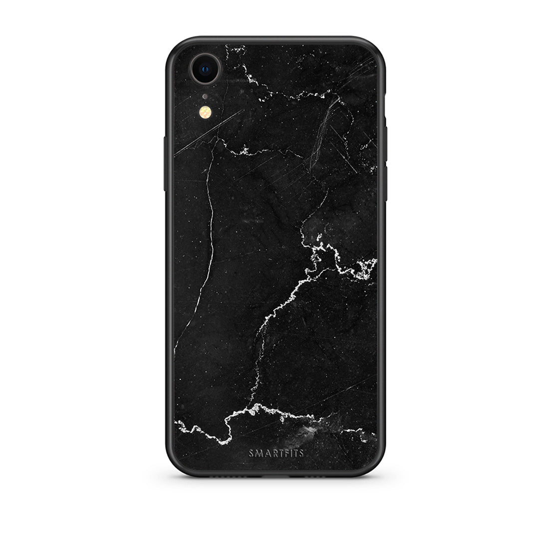 iphone xr Marble Black θήκη από τη Smartfits με σχέδιο στο πίσω μέρος και μαύρο περίβλημα | Smartphone case with colorful back and black bezels by Smartfits
