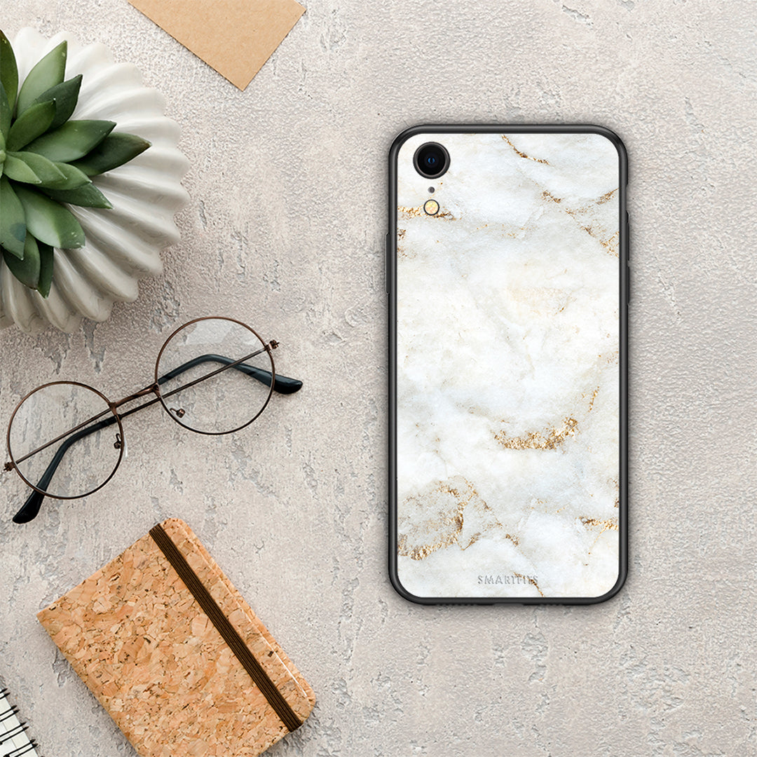 White Gold Marble - iPhone XR θήκη