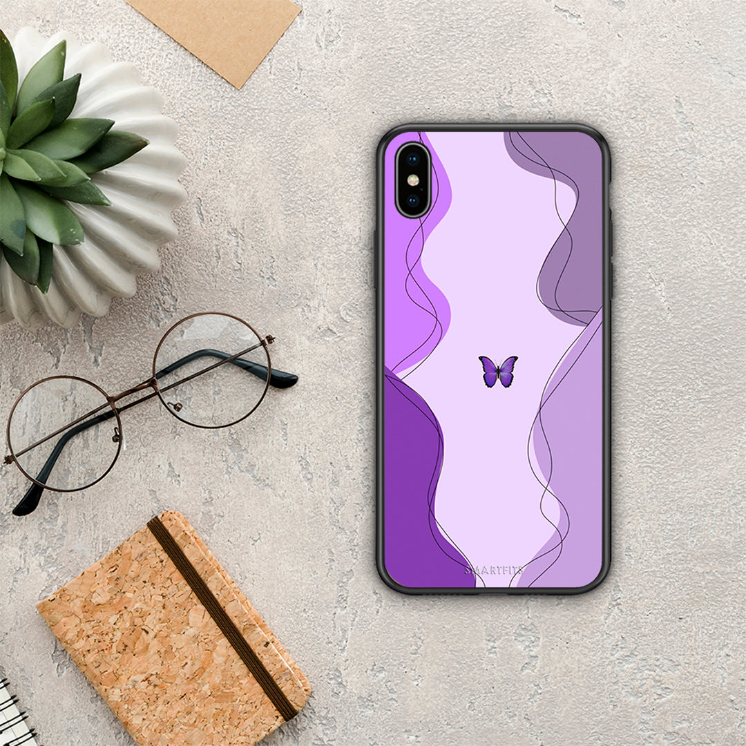 Purple Mariposa - iPhone Xs Max θήκη