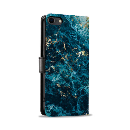 Marble Blue - iPhone 7 θήκη Βιβλίο