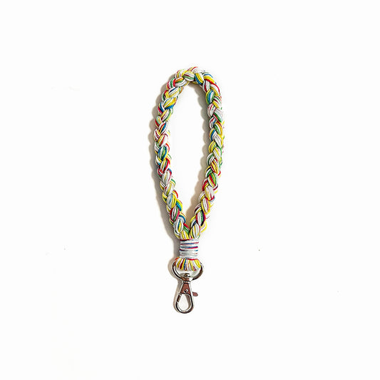 Braided Phone Strap Short - Λευκό / Πολύχρωμο