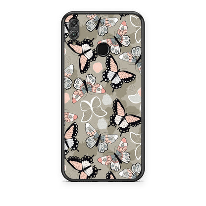 Θήκη Honor 8x Boho Butterflies από τη Smartfits με σχέδιο στο πίσω μέρος και μαύρο περίβλημα | Honor 8x Boho Butterflies case with colorful back and black bezels