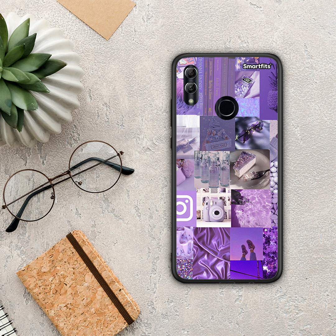 Purple Aesthetic Collage - Honor 10 Lite θήκη