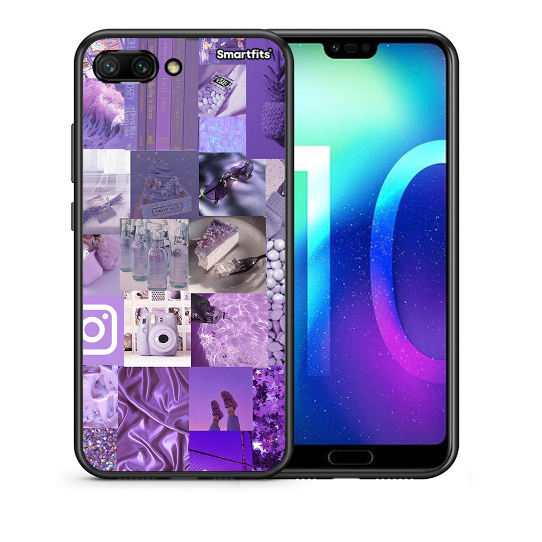Purple Aesthetic Collage - Honor 10 θήκη
