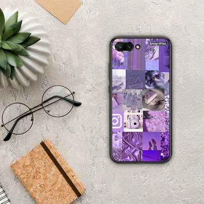 Purple Aesthetic Collage - Honor 10 θήκη