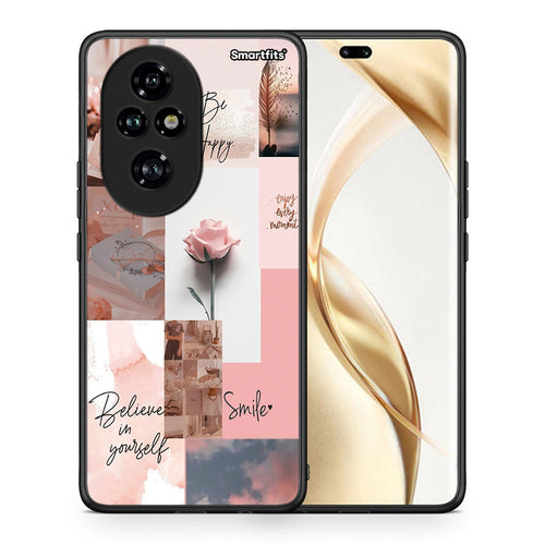 Θήκη Honor 200 Pro 5G Aesthetic Collage από τη Smartfits με σχέδιο στο πίσω μέρος και μαύρο περίβλημα | Honor 200 Pro 5G Aesthetic Collage case with colorful back and black bezels