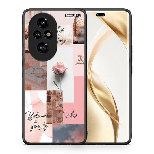 Θήκη Honor 200 Pro 5G Aesthetic Collage από τη Smartfits με σχέδιο στο πίσω μέρος και μαύρο περίβλημα | Honor 200 Pro 5G Aesthetic Collage case with colorful back and black bezels