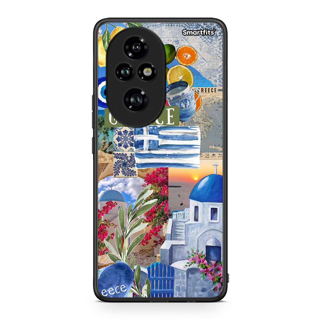 Honor 200 Pro 5G All Greek Θήκη από τη Smartfits με σχέδιο στο πίσω μέρος και μαύρο περίβλημα | Smartphone case with colorful back and black bezels by Smartfits