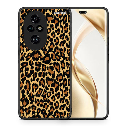 Θήκη Honor 200 Pro 5G Leopard Animal από τη Smartfits με σχέδιο στο πίσω μέρος και μαύρο περίβλημα | Honor 200 Pro 5G Leopard Animal case with colorful back and black bezels