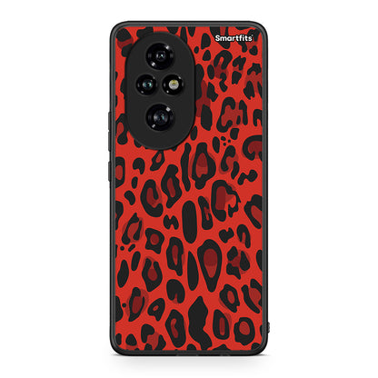 4 - Honor 200 Pro 5G Red Leopard Animal case, cover, bumper