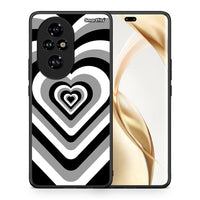 Thumbnail for Θήκη Honor 200 Pro 5G Black Hearts από τη Smartfits με σχέδιο στο πίσω μέρος και μαύρο περίβλημα | Honor 200 Pro 5G Black Hearts case with colorful back and black bezels