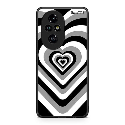 Honor 200 Pro 5G Black Hearts θήκη από τη Smartfits με σχέδιο στο πίσω μέρος και μαύρο περίβλημα | Smartphone case with colorful back and black bezels by Smartfits