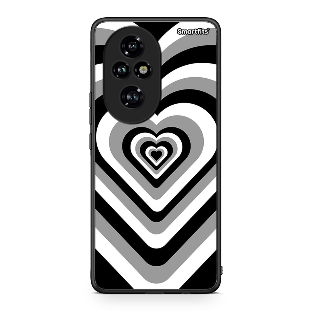 Honor 200 Pro 5G Black Hearts θήκη από τη Smartfits με σχέδιο στο πίσω μέρος και μαύρο περίβλημα | Smartphone case with colorful back and black bezels by Smartfits